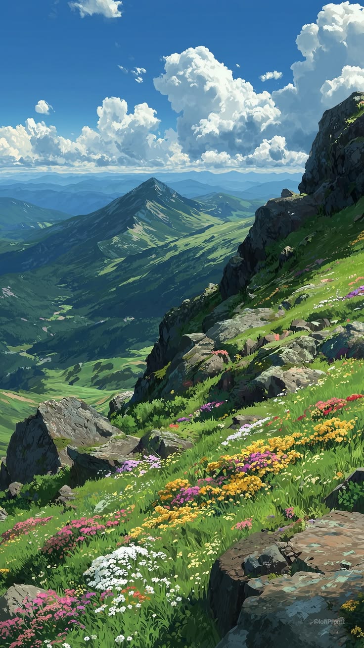 層層展開的景色，象徵穩定外部參照讓注意力更容易落下