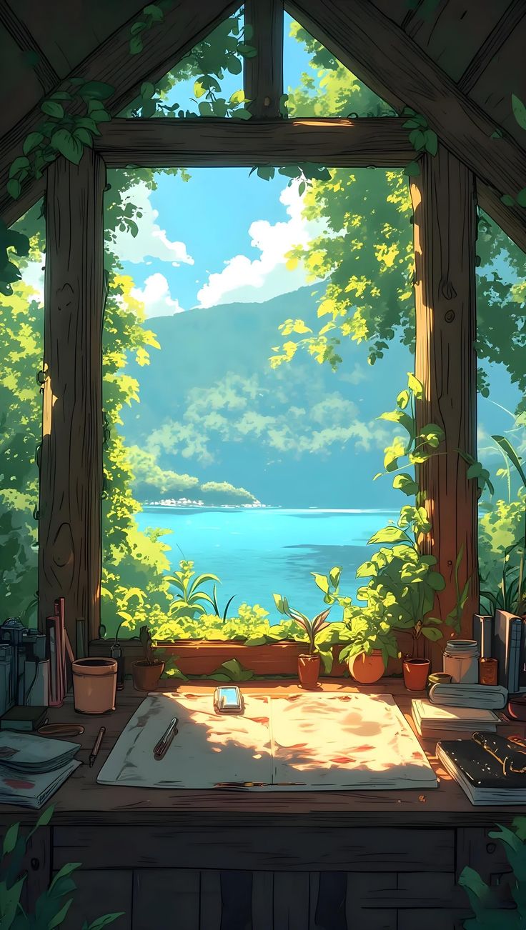 A person taking a calm pause near daylight before returning to desk work